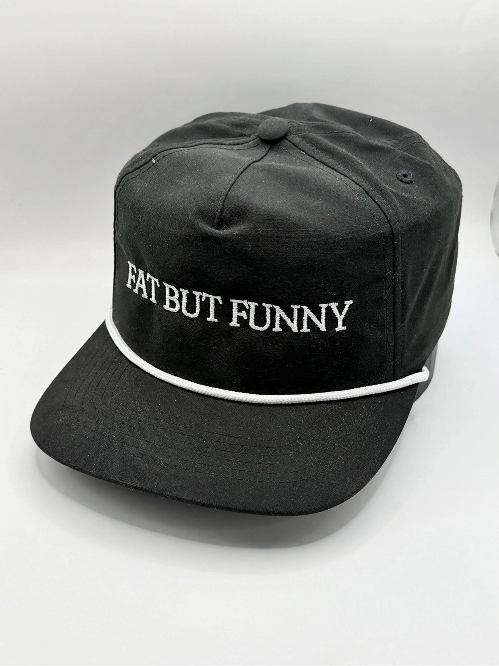 Fat But Funny Trucker Hat Black New